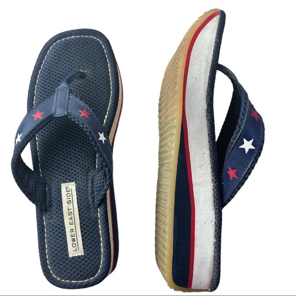 Vintage y2k lower east side sandals -America colors